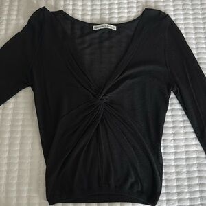 Abercrombie knotted long sleeve top